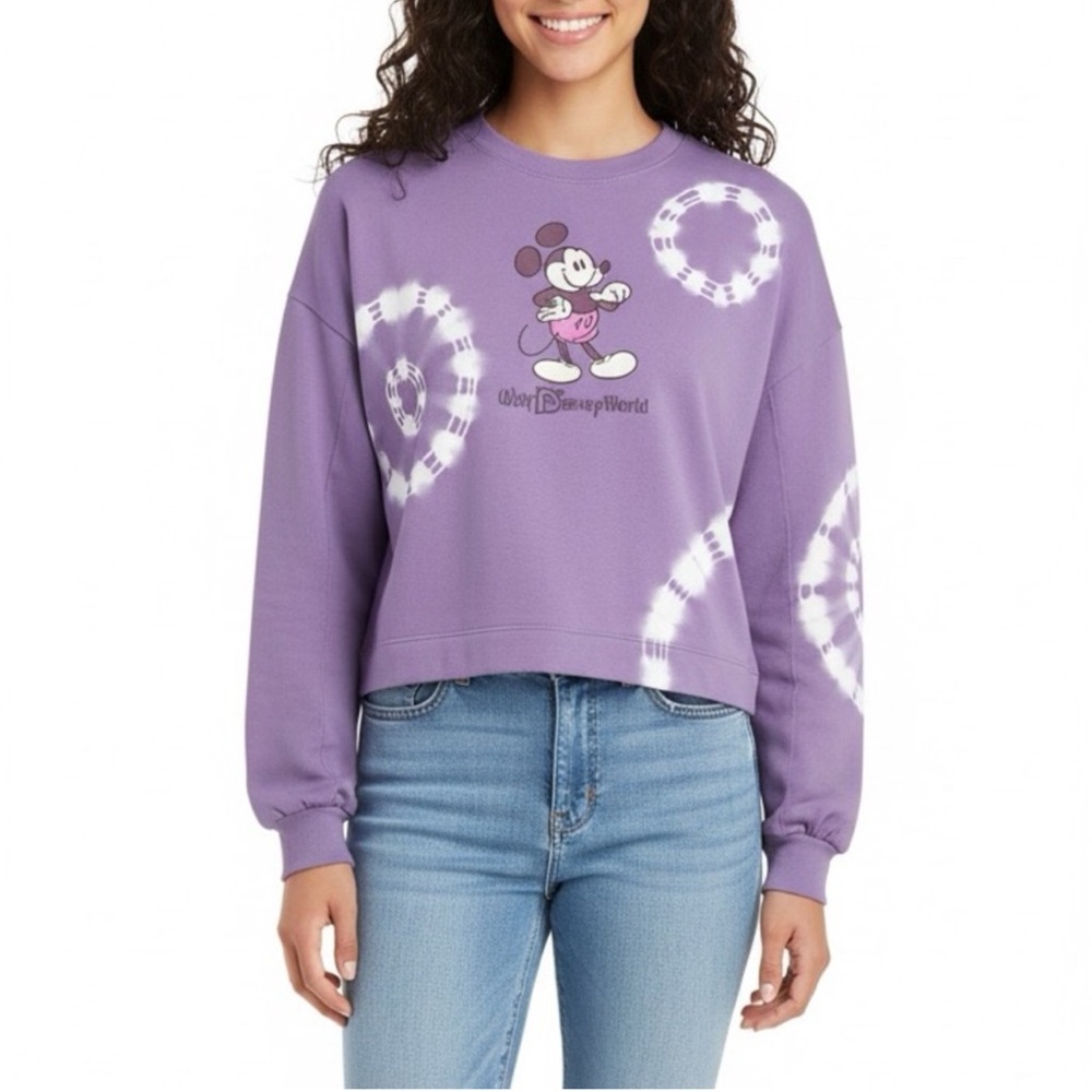 Disney World Mickey Mouse Tie Dye Crewneck Sweatshirt